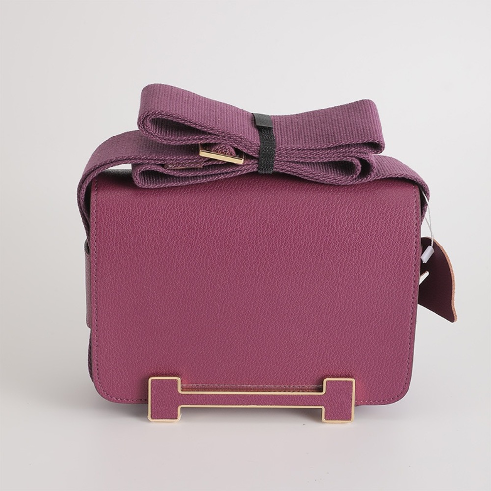 Your New Go to Mini… Genuine Leather Mini Bag with Canvas Cross body Strap